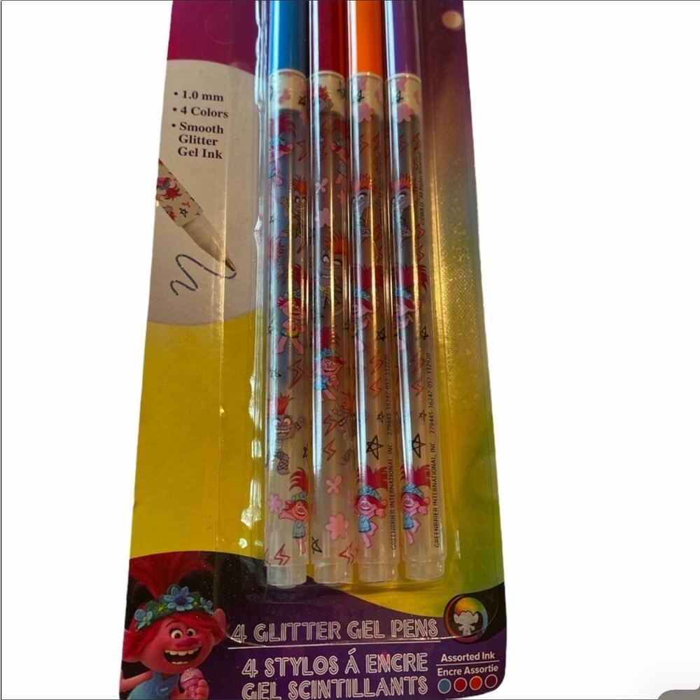 NEW~ Trolls World Tour~Poppy Glitter Gel Pens